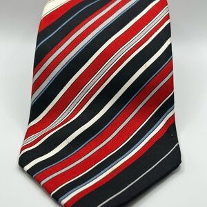 YSL Striped Red and Black Men's Tie